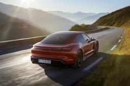 Porsche Taycan Rear View Porsche Taycan Rear View
